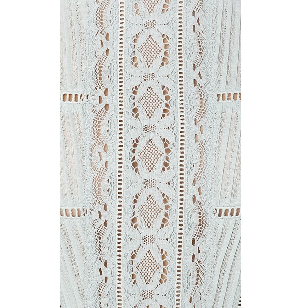 Rebecca Taylor Ruffle Mini Dress in Sea Spray New - Picture 4 of 9